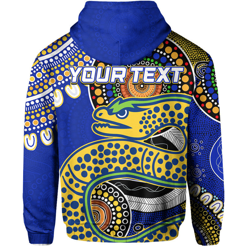(Custom Personalised) Eels NRL Aboriginal Hoodie LT6 - Vibe Hoodie Shop