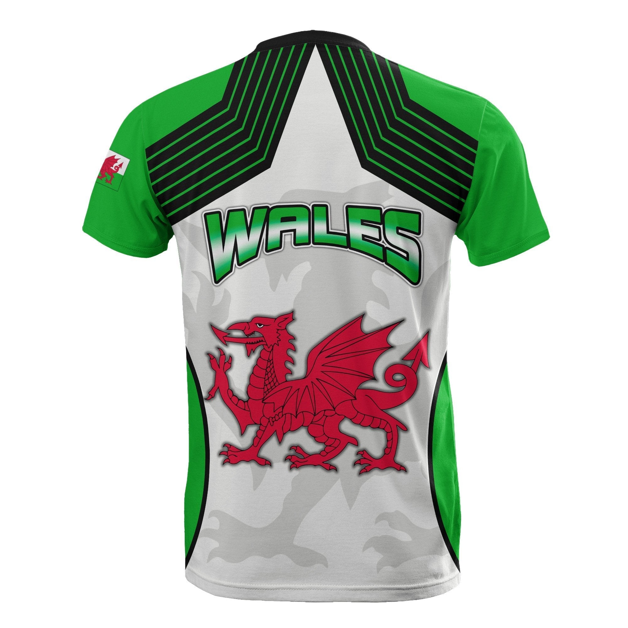 Wales All Over T shirt - Cymru Dragon - Vibe Hoodie Shop