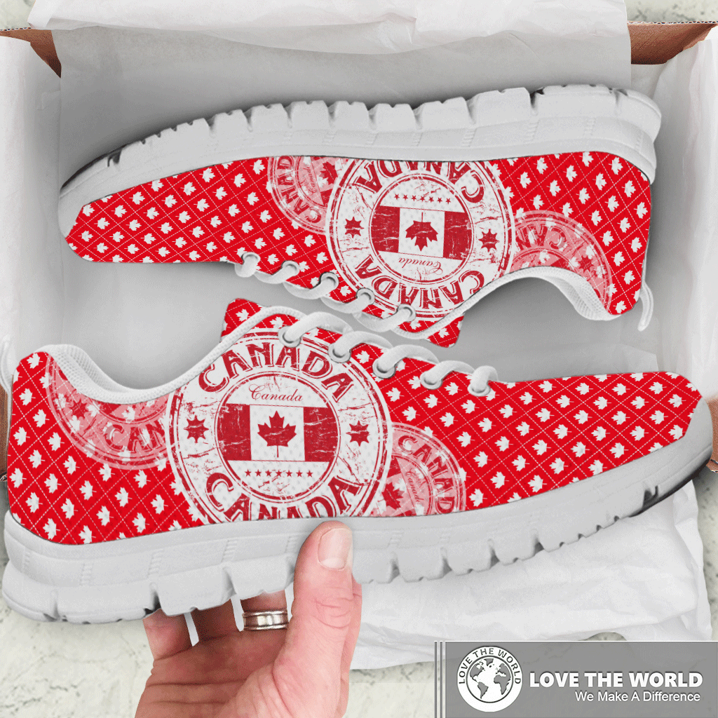 Canada Stamp Sneakers - Vibe Hoodie Shop