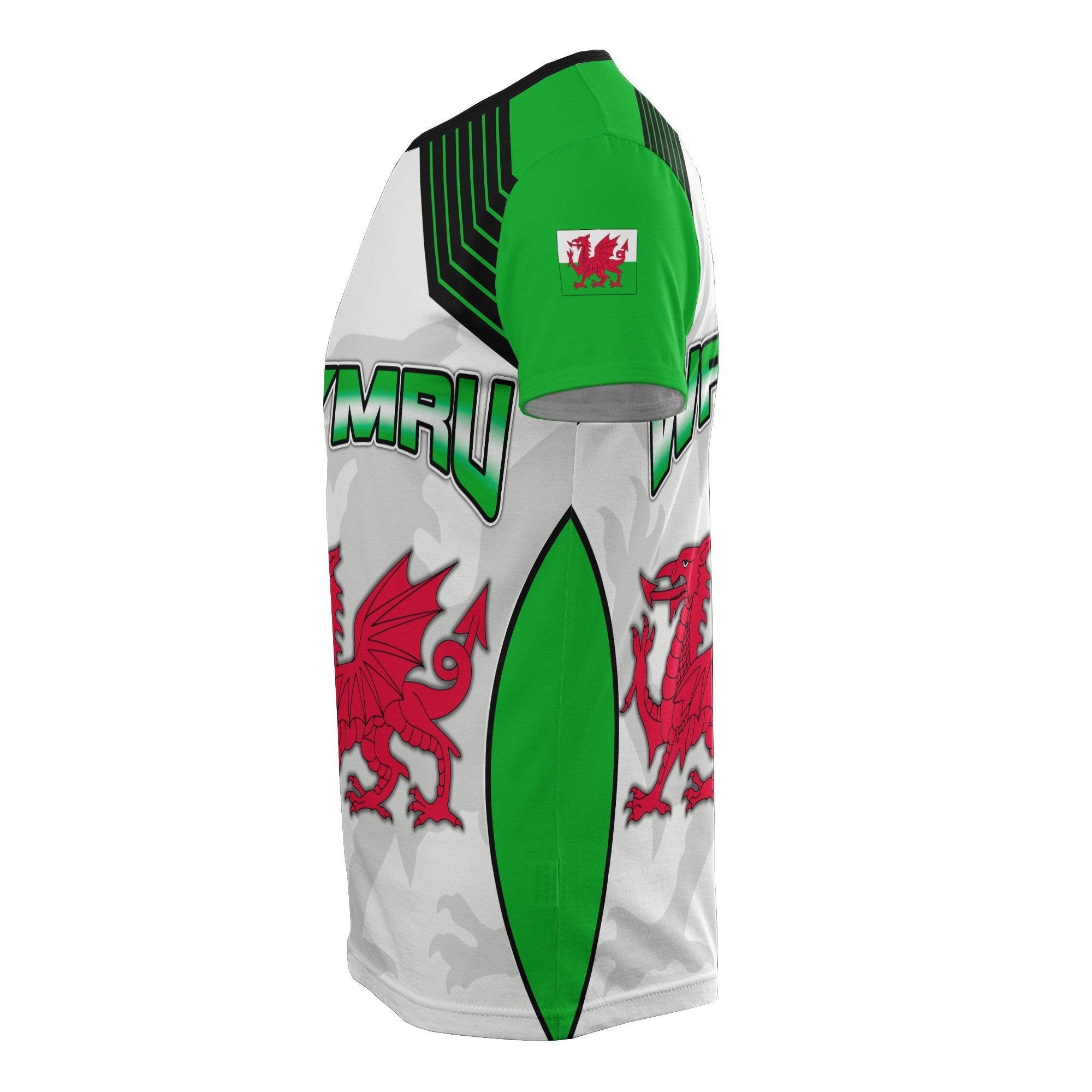 Wales All Over T shirt - Cymru Dragon - Vibe Hoodie Shop