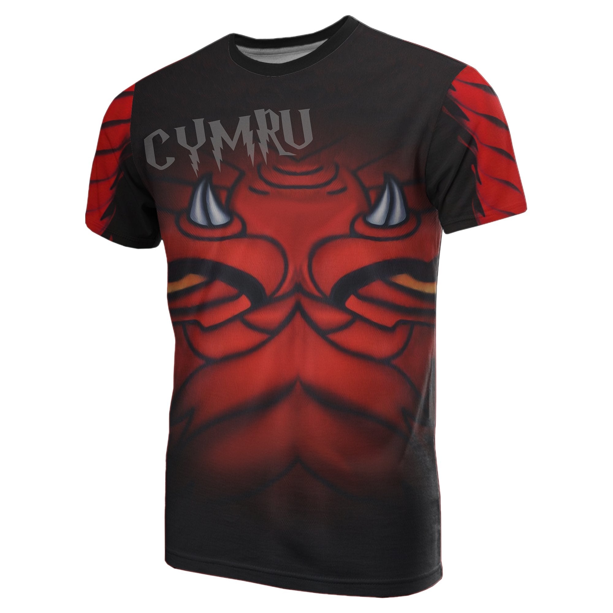 Wales T shirt Wales Dark Dragon Shirts - Vibe Hoodie Shop