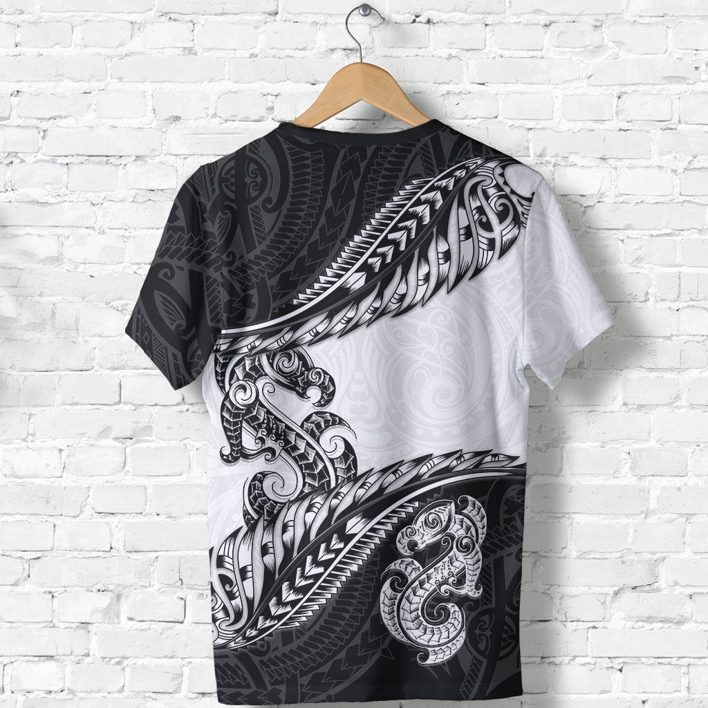 Aotearoa T shirt Silver Fern Maori Manaia - Vibe Hoodie Shop