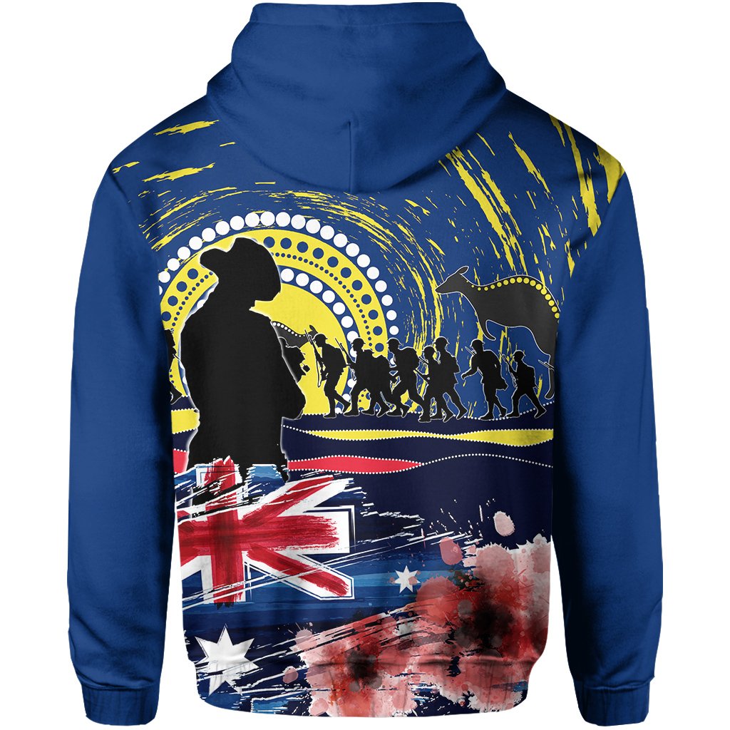 Australia Zip Hoodie ANZAC Day Lest We Forget No.1 - Vibe Hoodie Shop