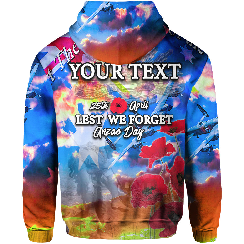 (Custom Personalised) ANZAC Australia Zip Hoodie Legend LT6 - Vibe Hoodie Shop