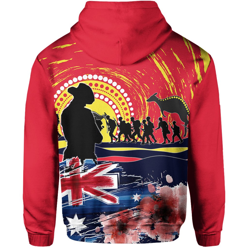 Australia Zip Hoodie ANZAC Day Lest We Forget No.2 - Vibe Hoodie Shop