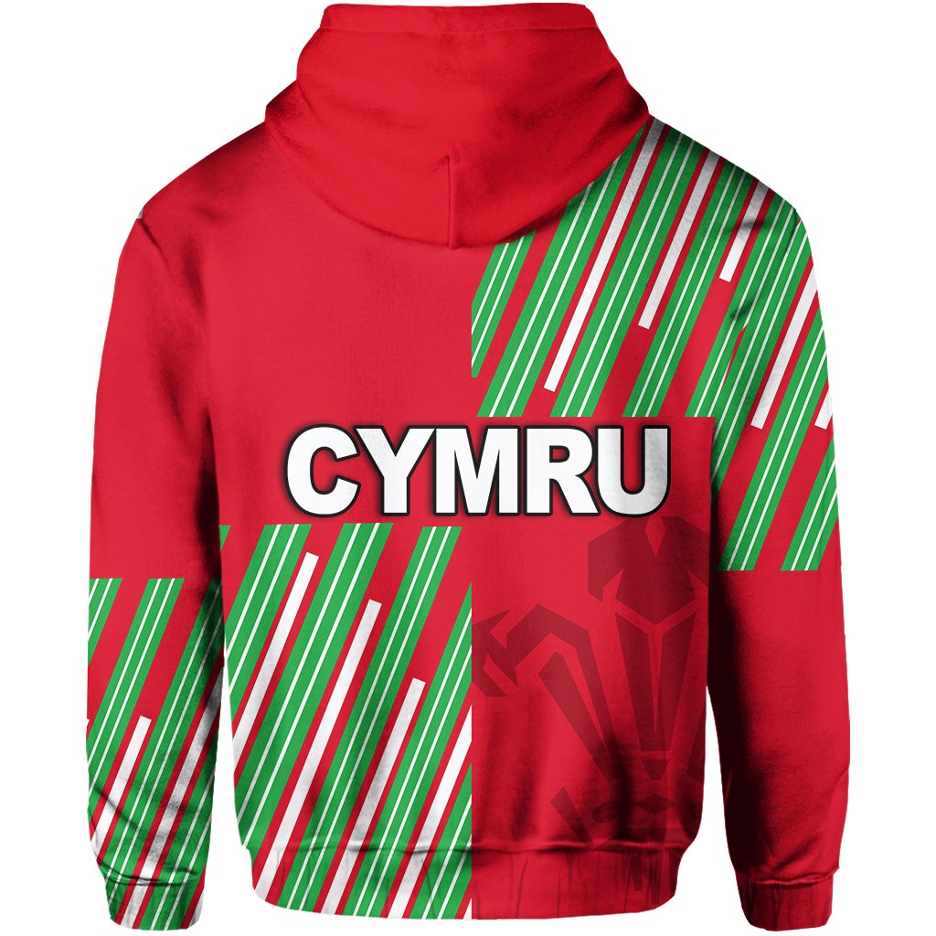 Cymru Zip Hoodie Rugby Style - Vibe Hoodie Shop