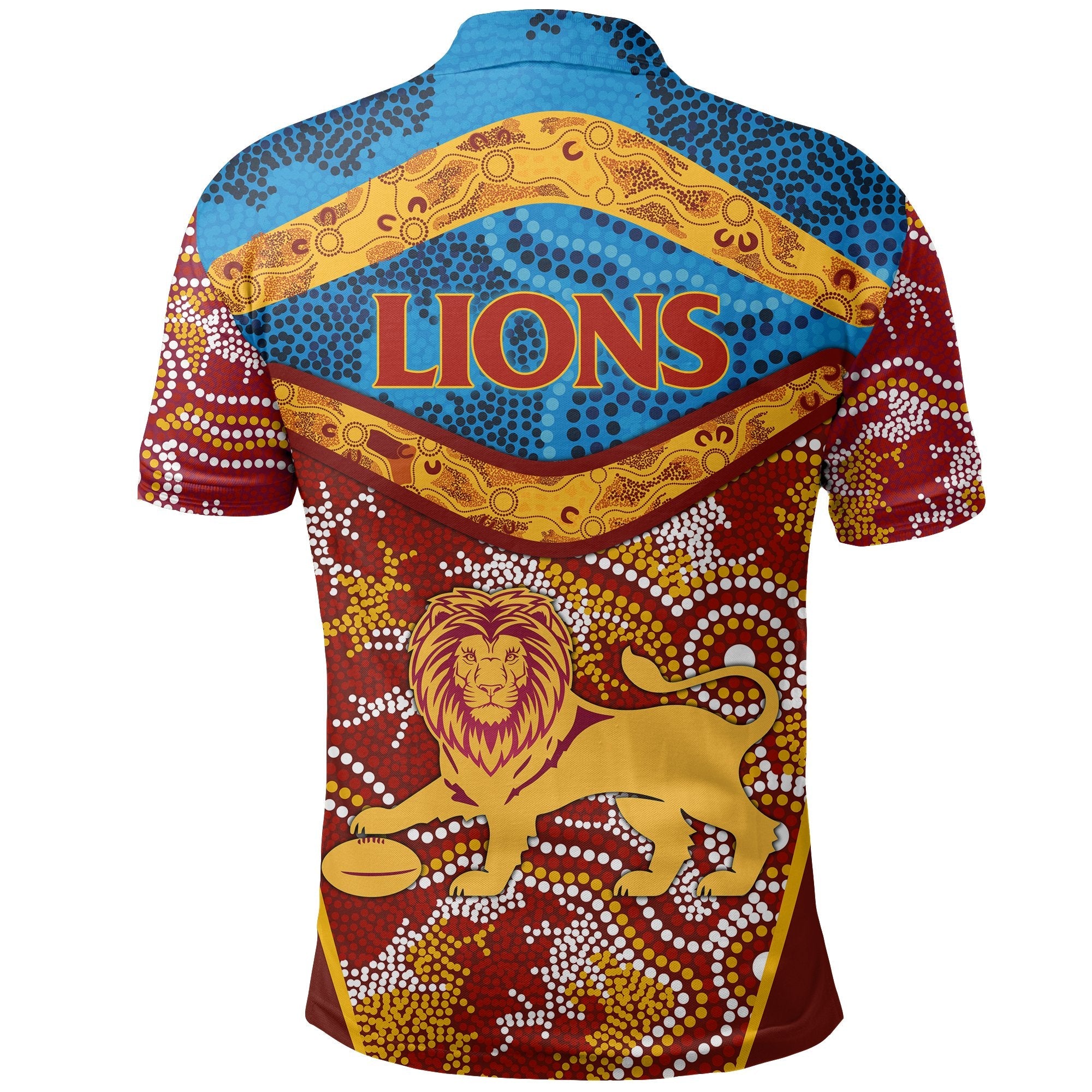 Brisbane Lions Polo Shirt Indigenous - Vibe Hoodie Shop