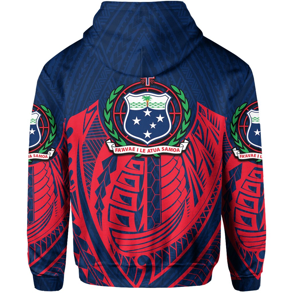 Samoa Polynesian Patterns Zip Hoodie - Vibe Hoodie Shop