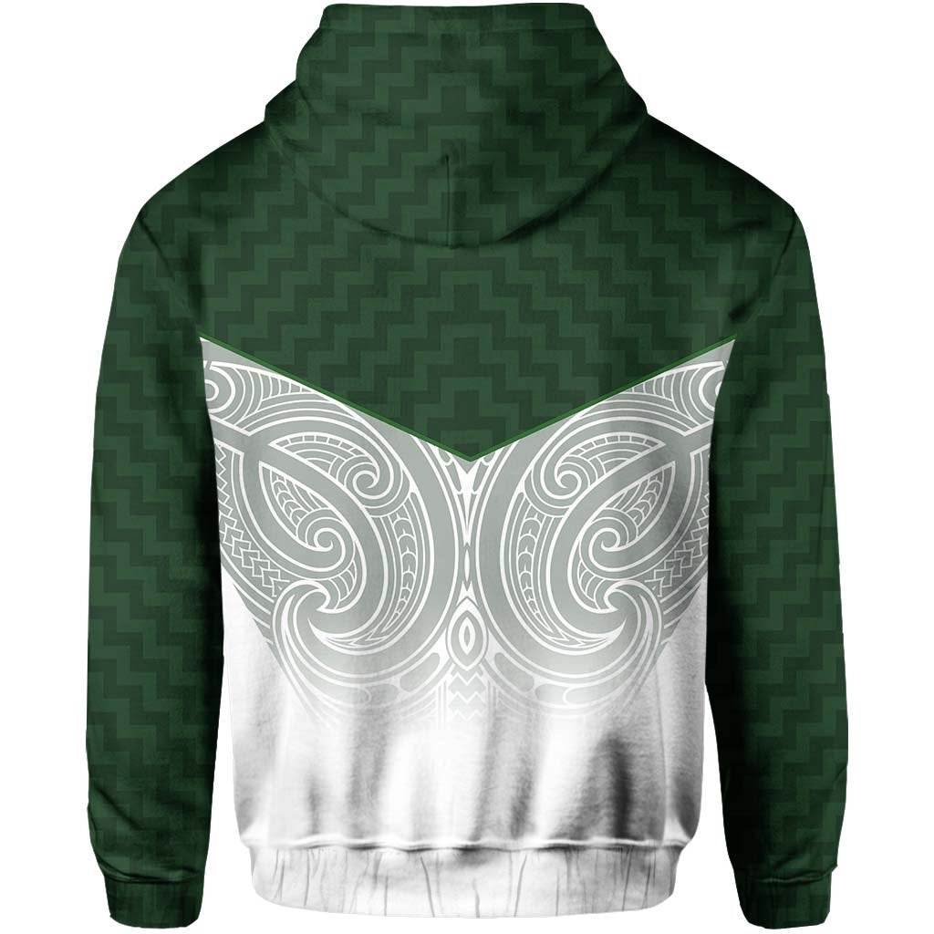New Zealand M ori Rugby All Stars Forest Green Zip Hoodie - Vibe Hoodie Shop
