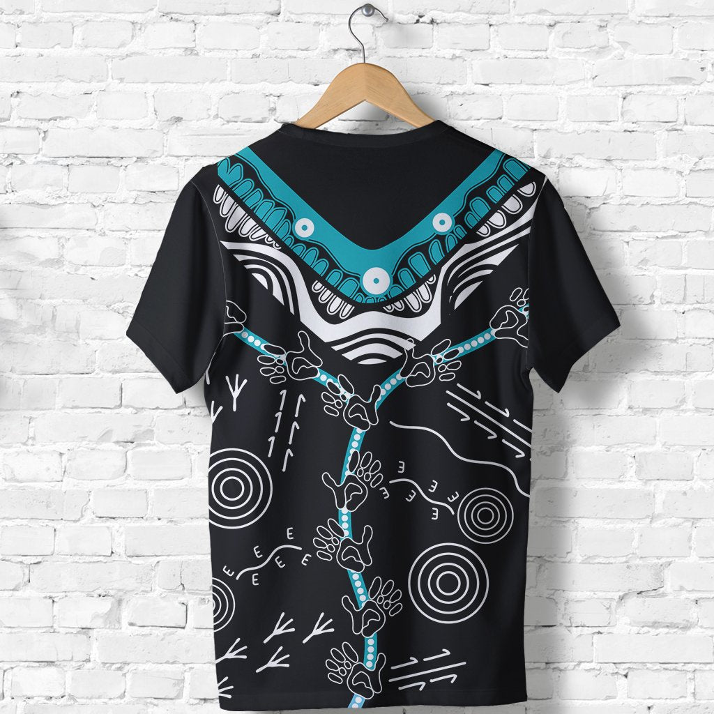 Port Adelaide T shirt Power Indigenous Black - Vibe Hoodie Shop