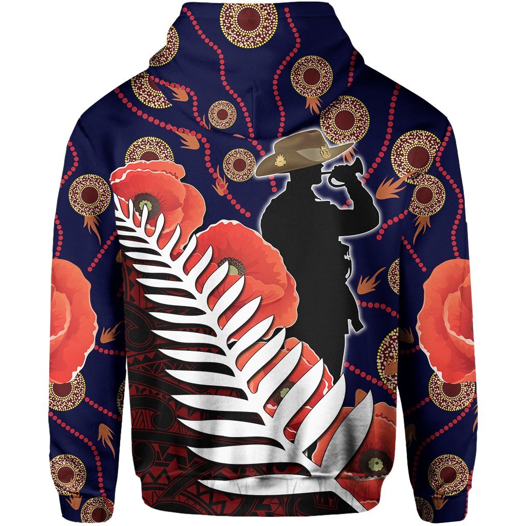 Australia ANZAC Day Hoodie Mix Aboriginal - Vibe Hoodie Shop