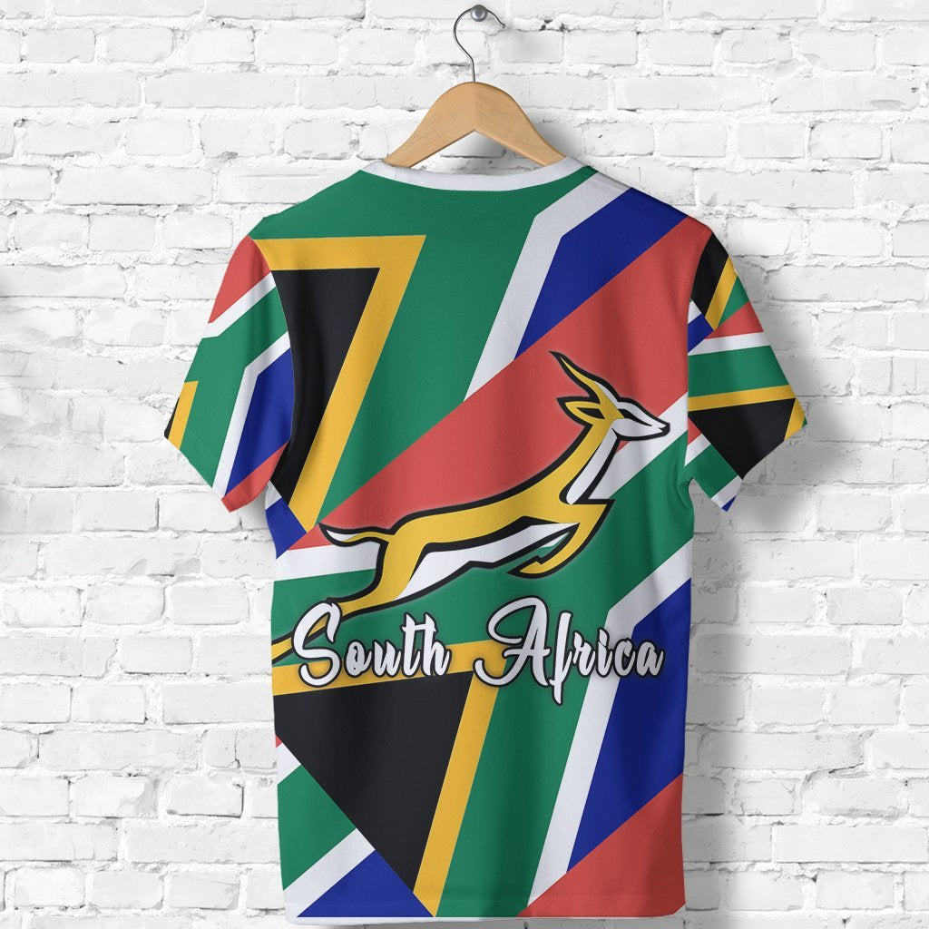 South Africa Springbok T shirts Flag Patch Up Version - Vibe Hoodie Shop