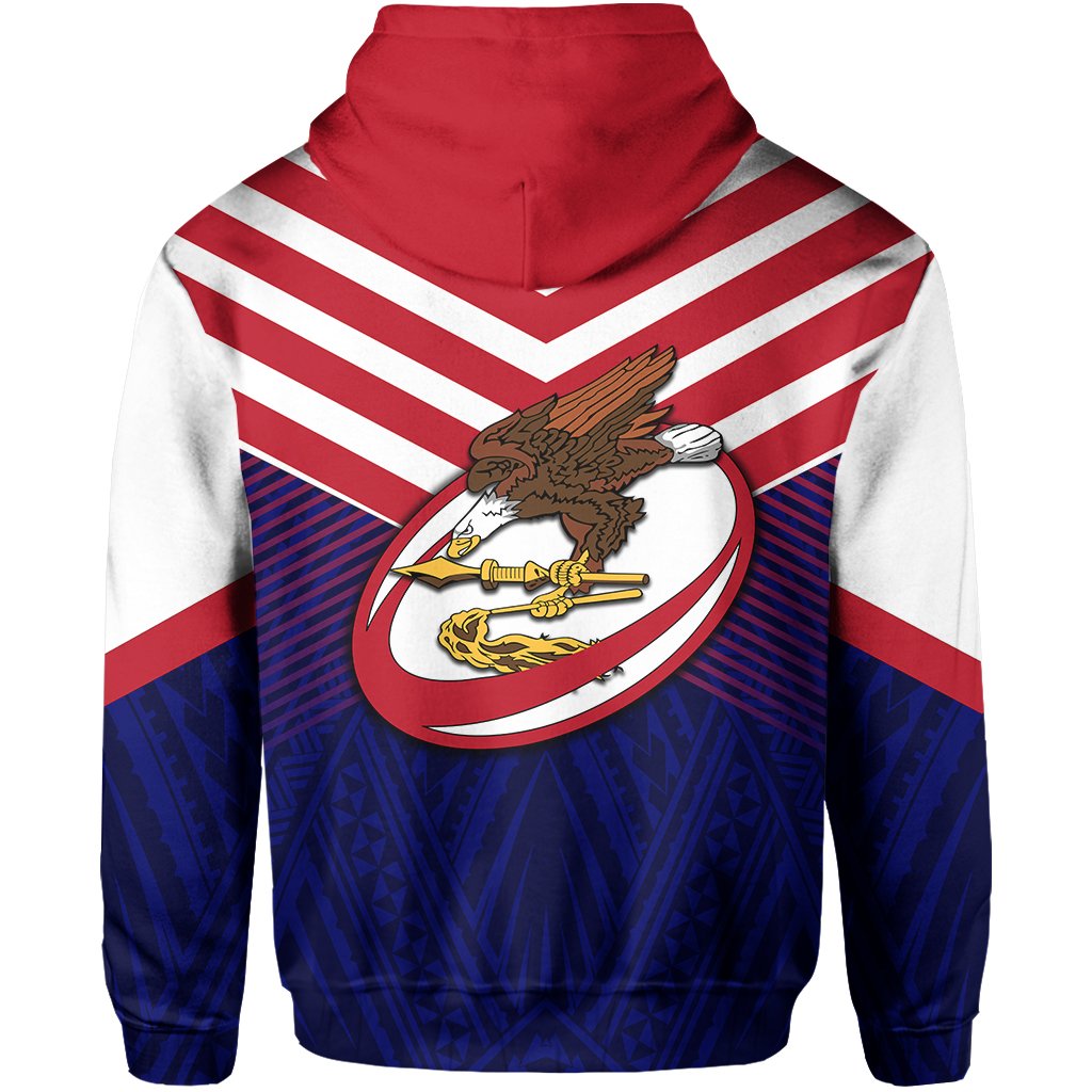 American Samoa Talavalu Rugby Zip Hoodie - Vibe Hoodie Shop