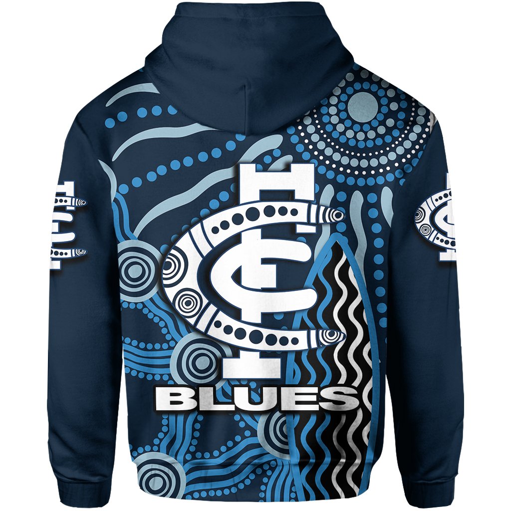 (Custom Personalised) Cartlon Blues Zip Hoodie Aboriginal - Vibe Hoodie Shop