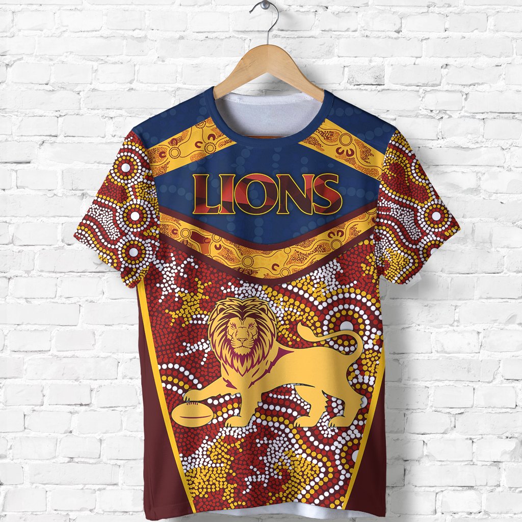 Brisbane T shirt Lions Indigenous - Vibe Hoodie Shop