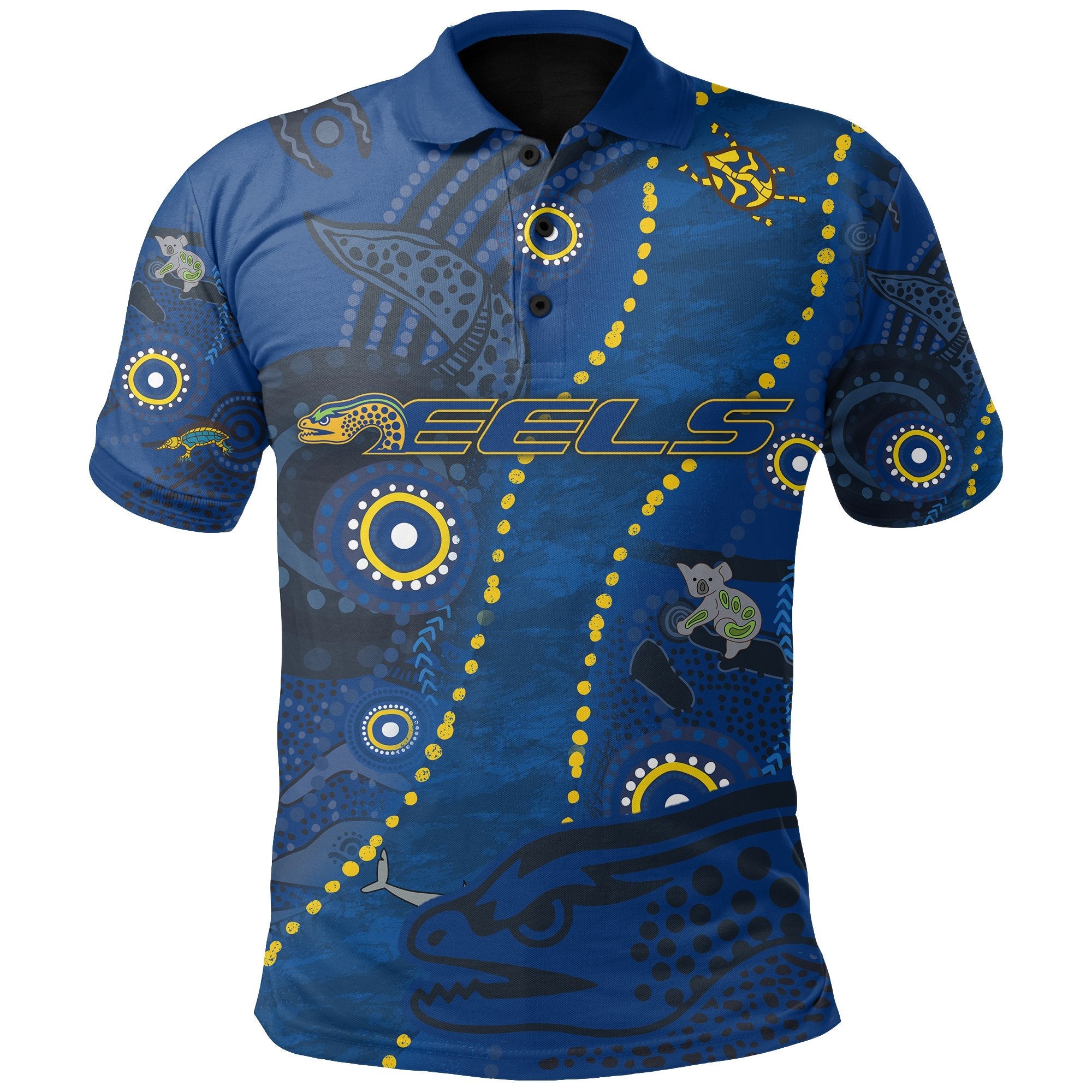 Parramatta Polo Shirts Eel Indigenous - Vibe Hoodie Shop