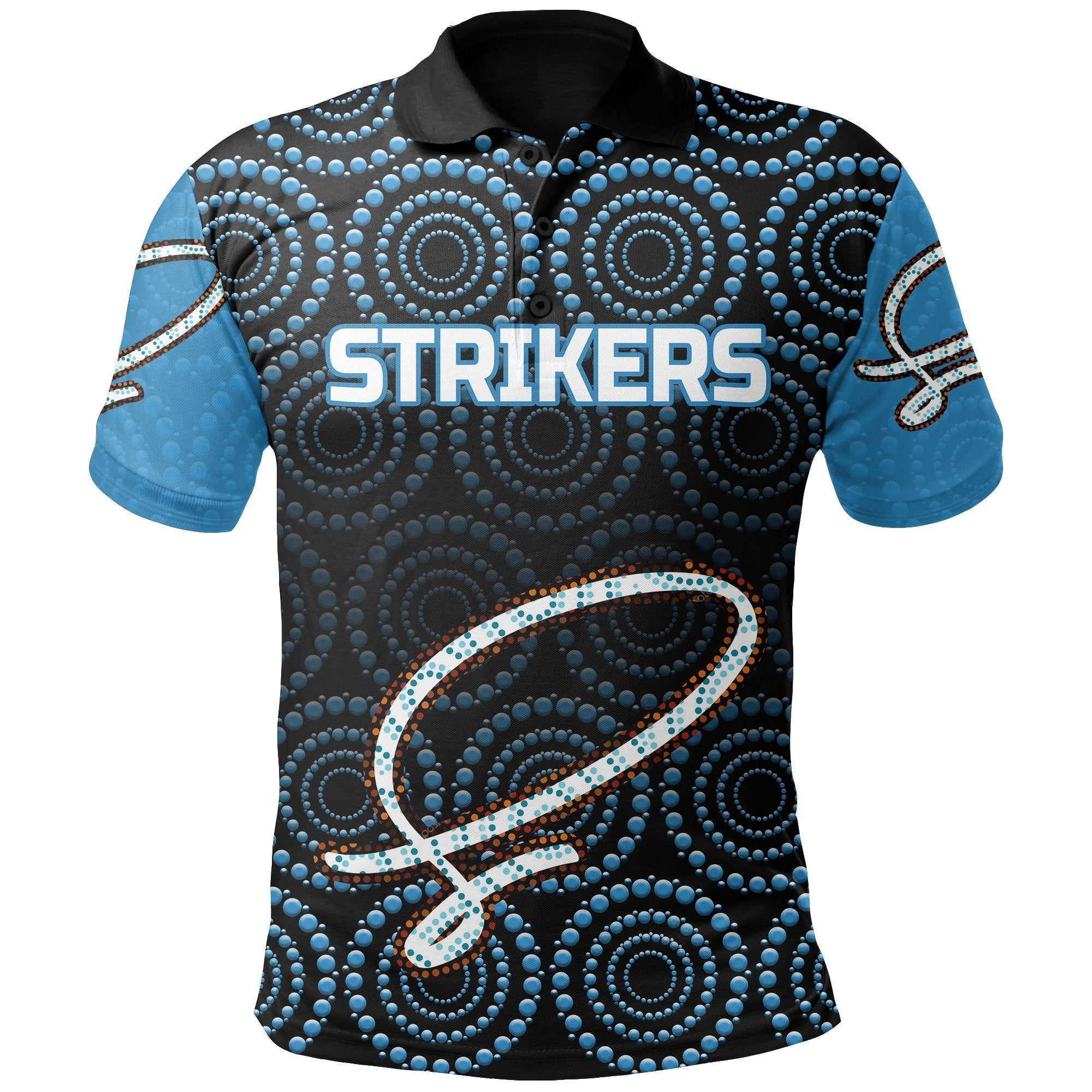 Adelaide Polo Shirt Strikers Indigenous - Cricket Style - Vibe Hoodie Shop