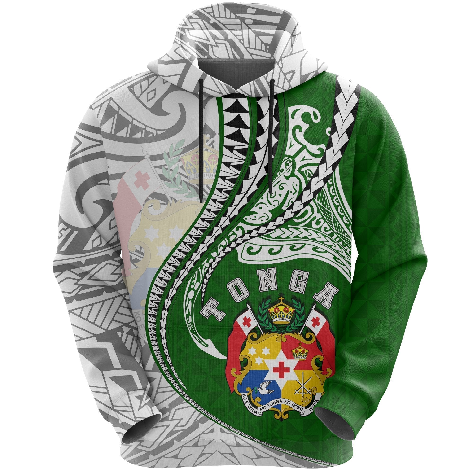 Tonga Hoodie Kanaloa Tatau Gen To (Green) - Vibe Hoodie Shop