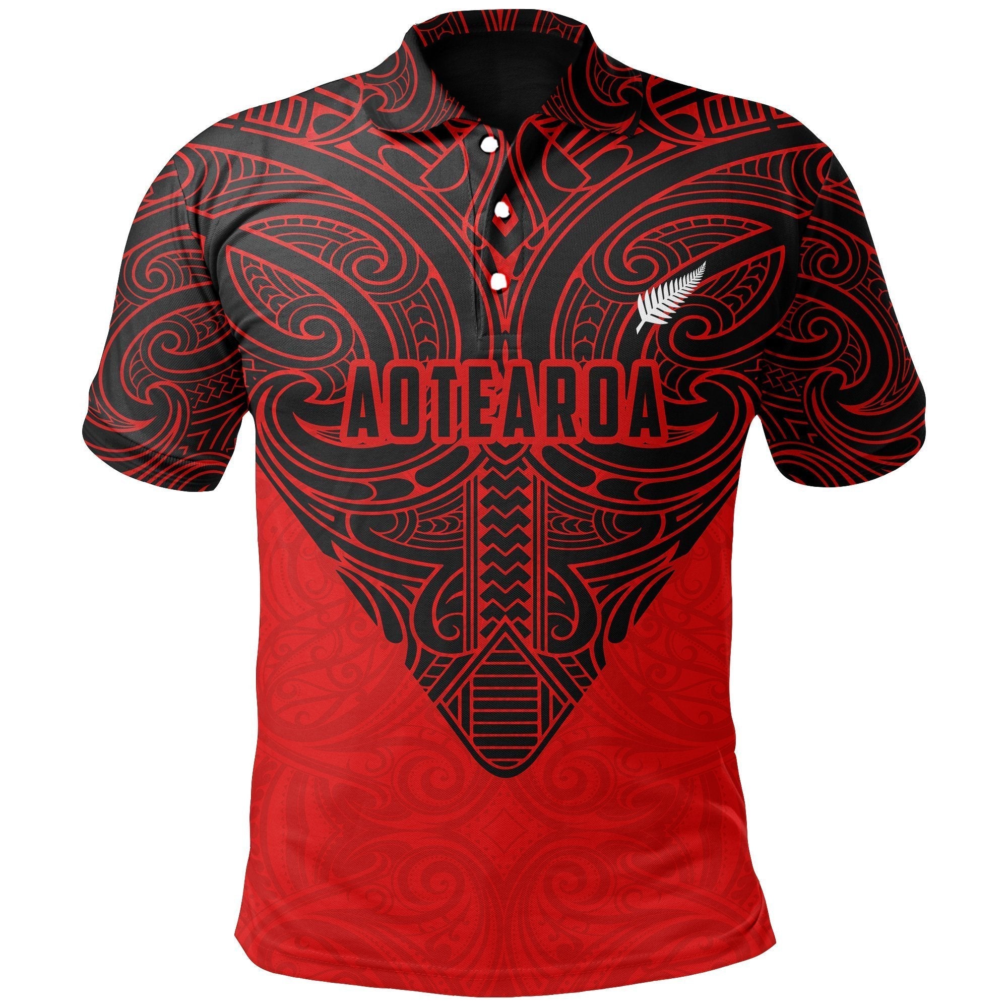 New Zealand Maori Tattoo Polo Shirt - Vibe Hoodie Shop