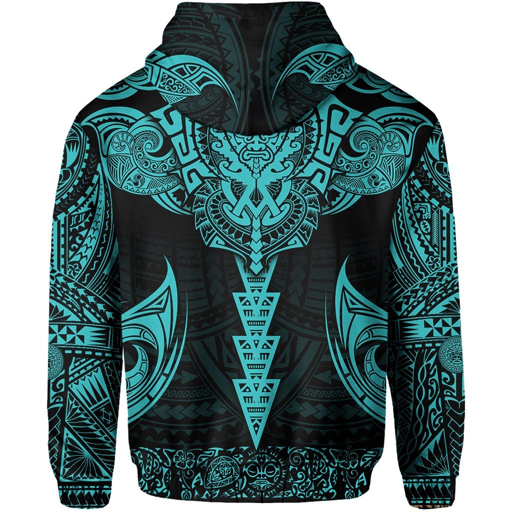 New Zealand Hoodie The Mana Maori All Over Hoodie (Blue) - Vibe Hoodie Shop