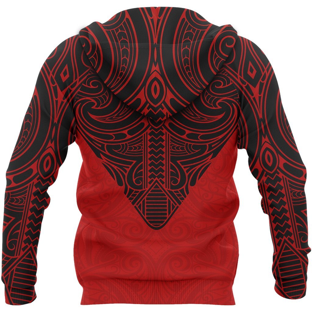 New Zealand Hoodie Maori Tattoo Zip - Up - Vibe Hoodie Shop