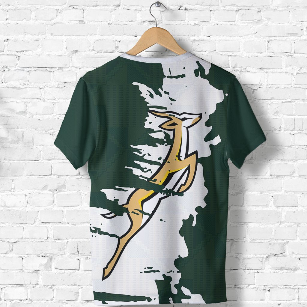 South Africa Springboks T shirt - Painting Style - Vibe Hoodie Shop