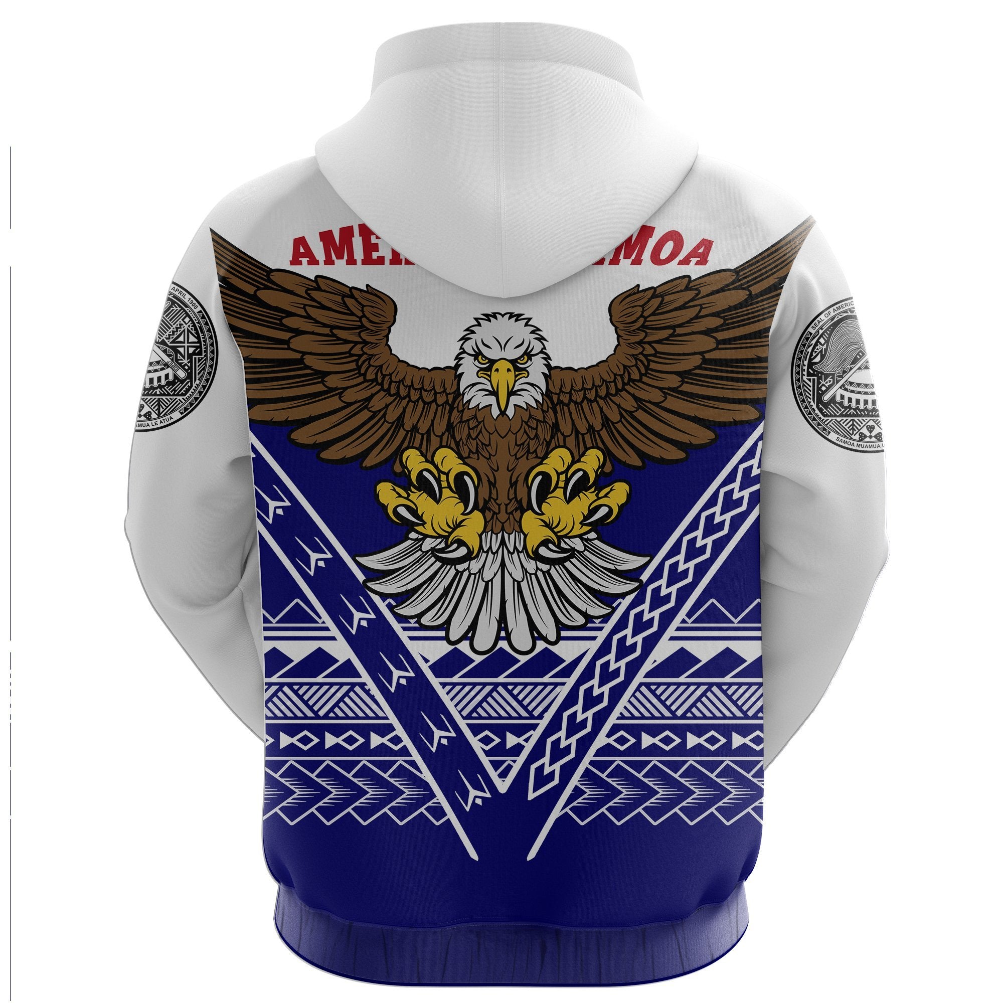 American Samoa Zip - Up Hoodie, Eagle Zipper Hoodie - Vibe Hoodie Shop