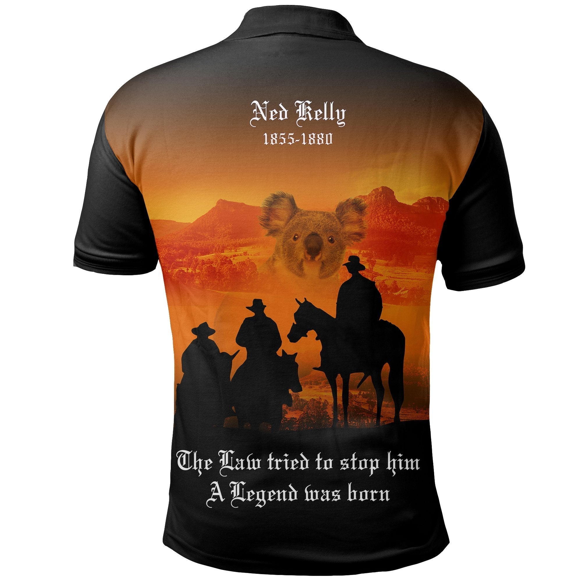 Polo Shirt - ANZAC Shirt Lest We Forget Kangaro Sunset - Unisex - Vibe Hoodie Shop