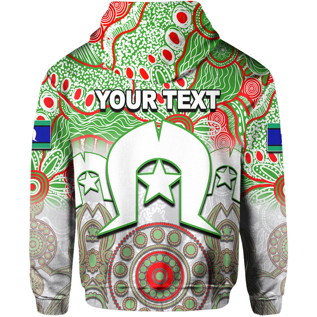 (Custom Personalised) Rabbitohs Torres Strait Islanders Mix Aboriginal Hoodie LT6 - Vibe Hoodie Shop