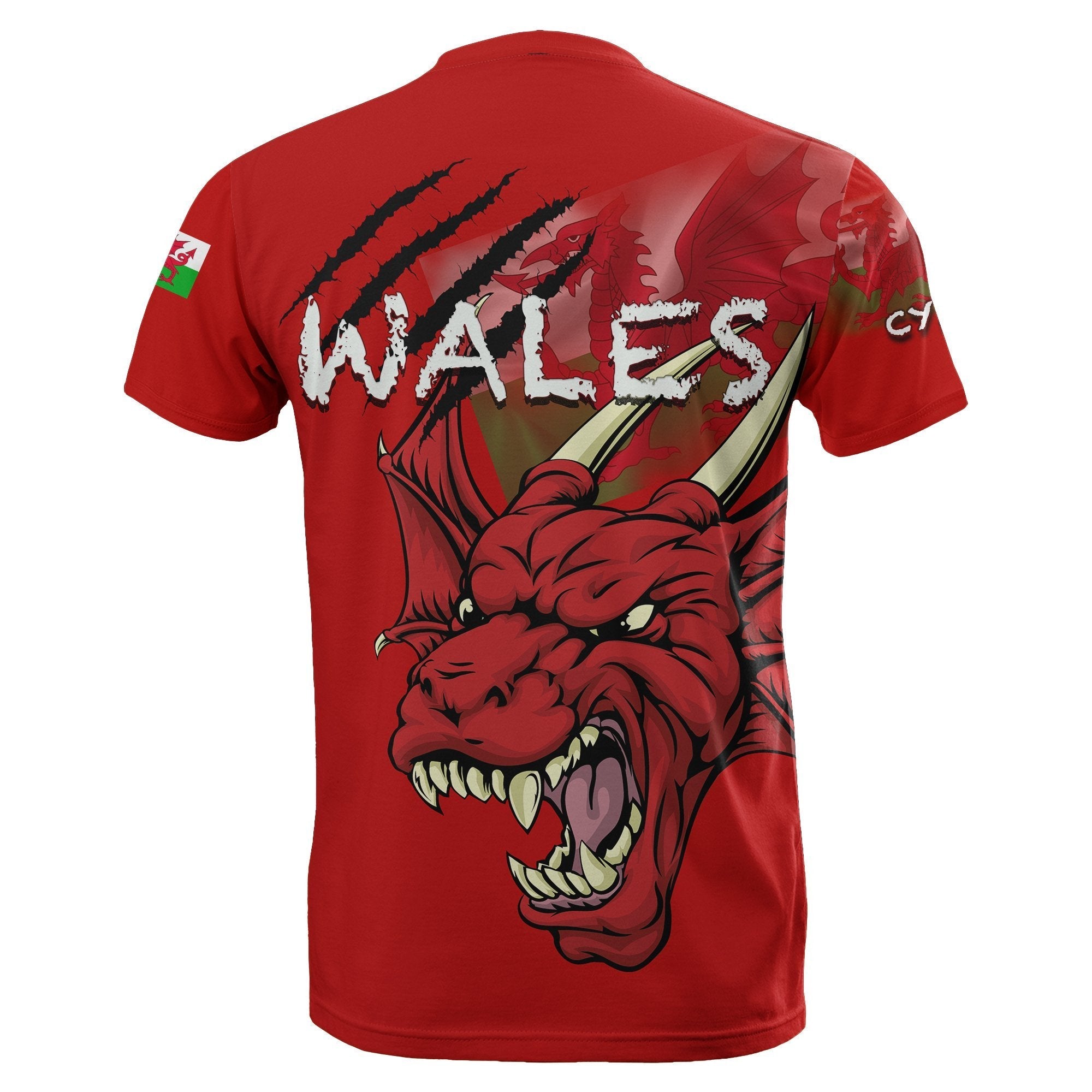 Wales T shirt Cymru Dragon Flag - Vibe Hoodie Shop