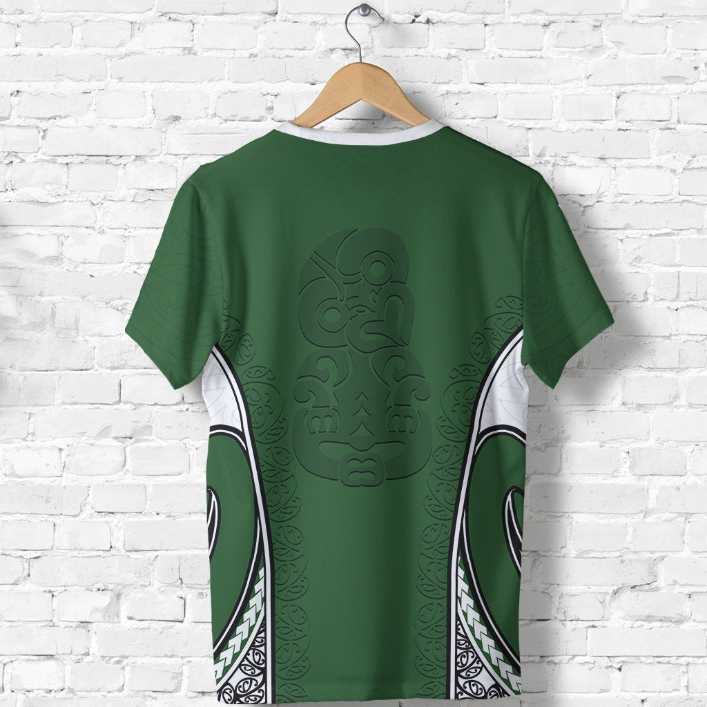 New Zealand Green Rugby Shirt, Aotearoa Hei Tiki Rugby T shirt - Vibe Hoodie Shop