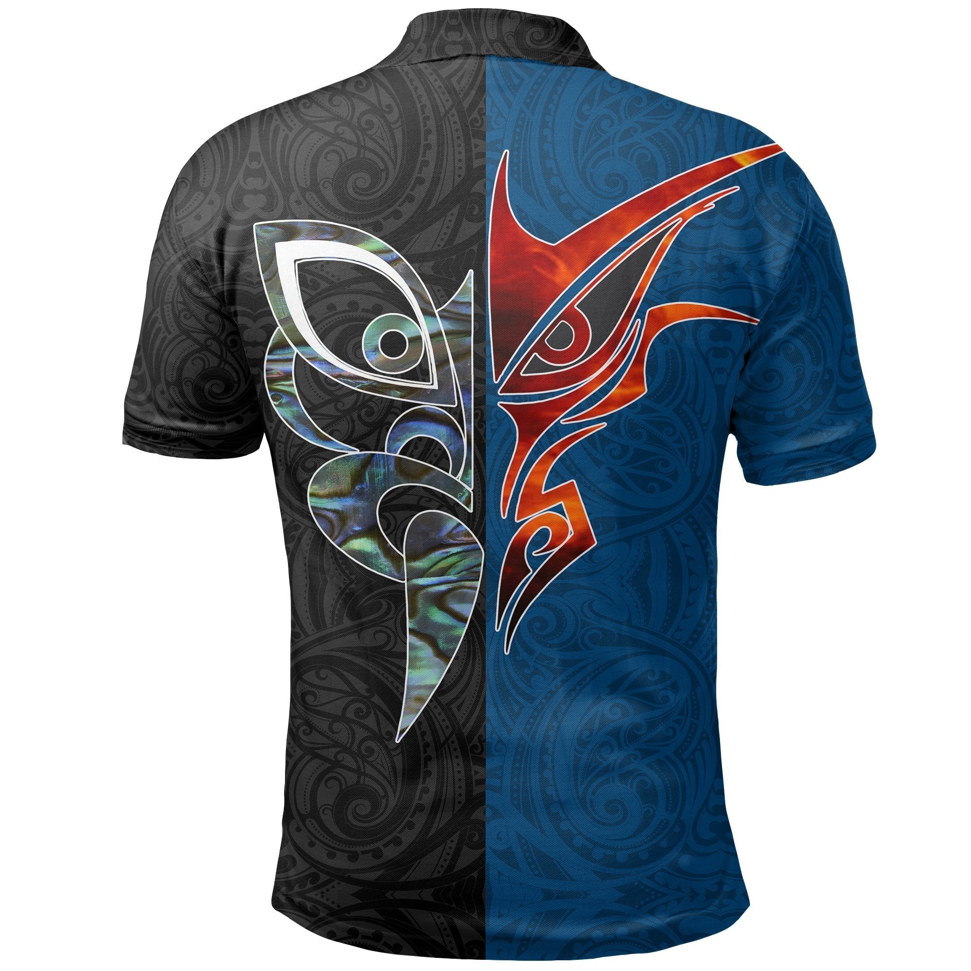 New Zealand Tumatauenga And Tangaroa Maori Polo Shirts - Vibe Hoodie Shop