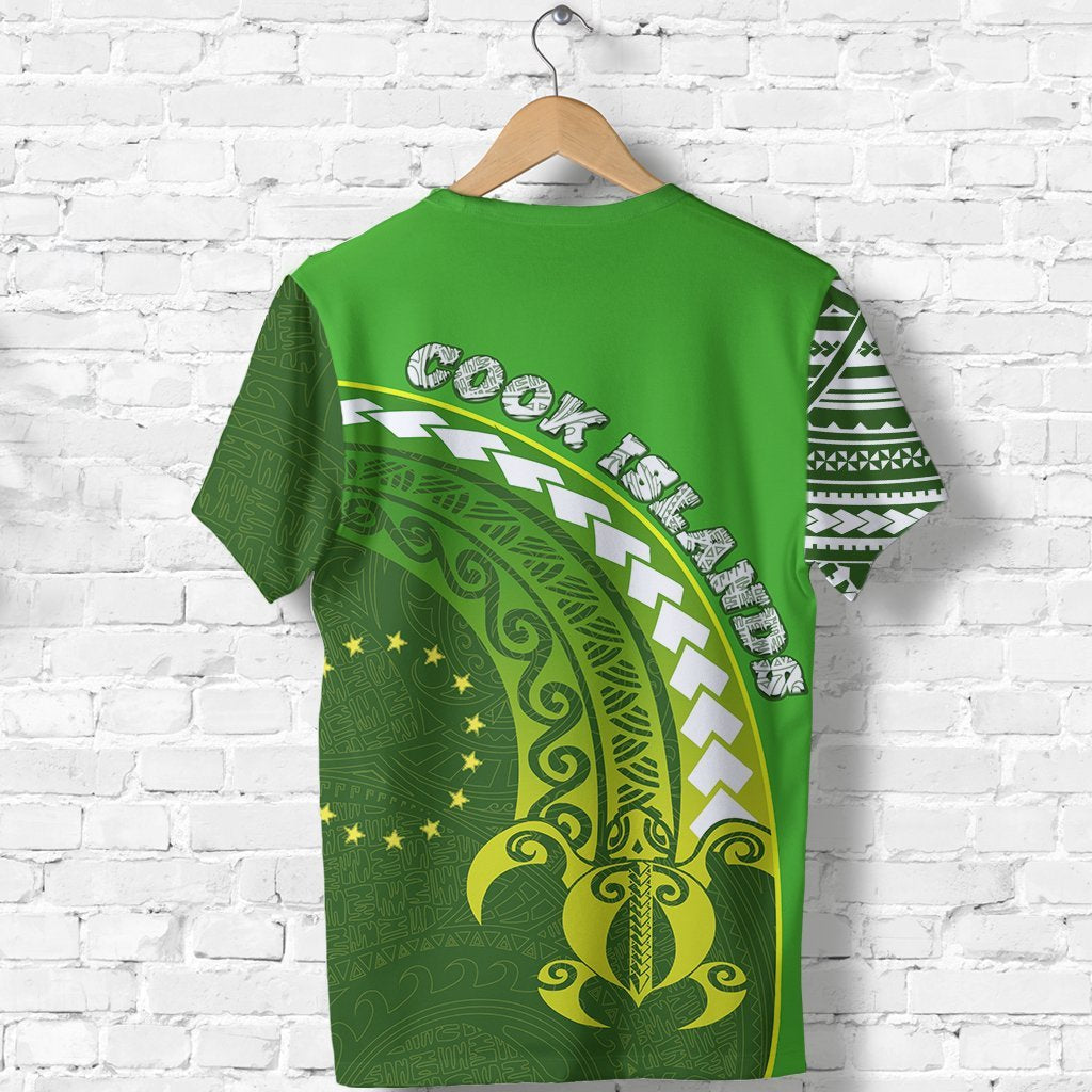 Cook Islands T shirt Turtle Polynesian Shirt Wave Style - Vibe Hoodie Shop