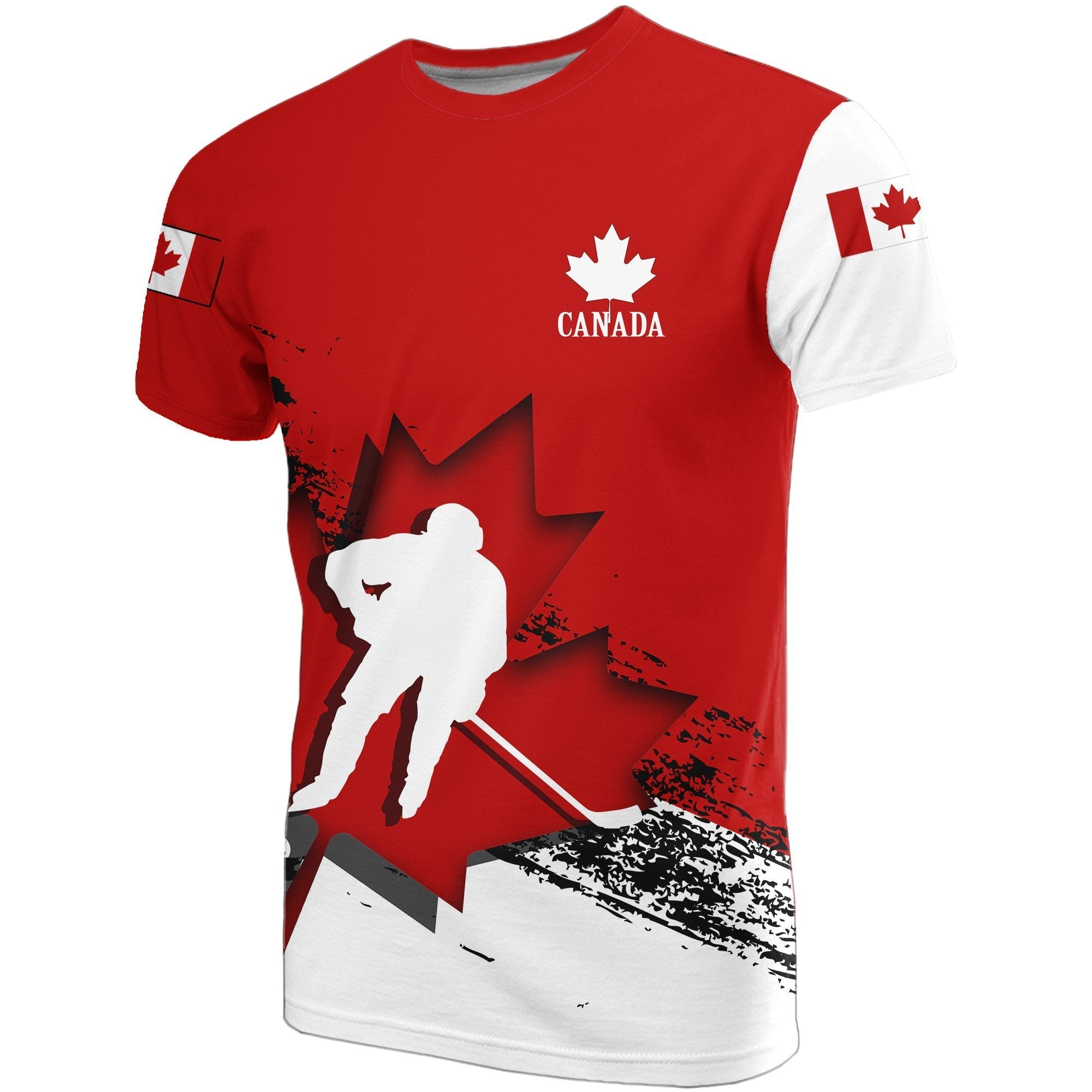 Canada T shirt - Maple Leaf Hockey Crossword - Vibe Hoodie Shop