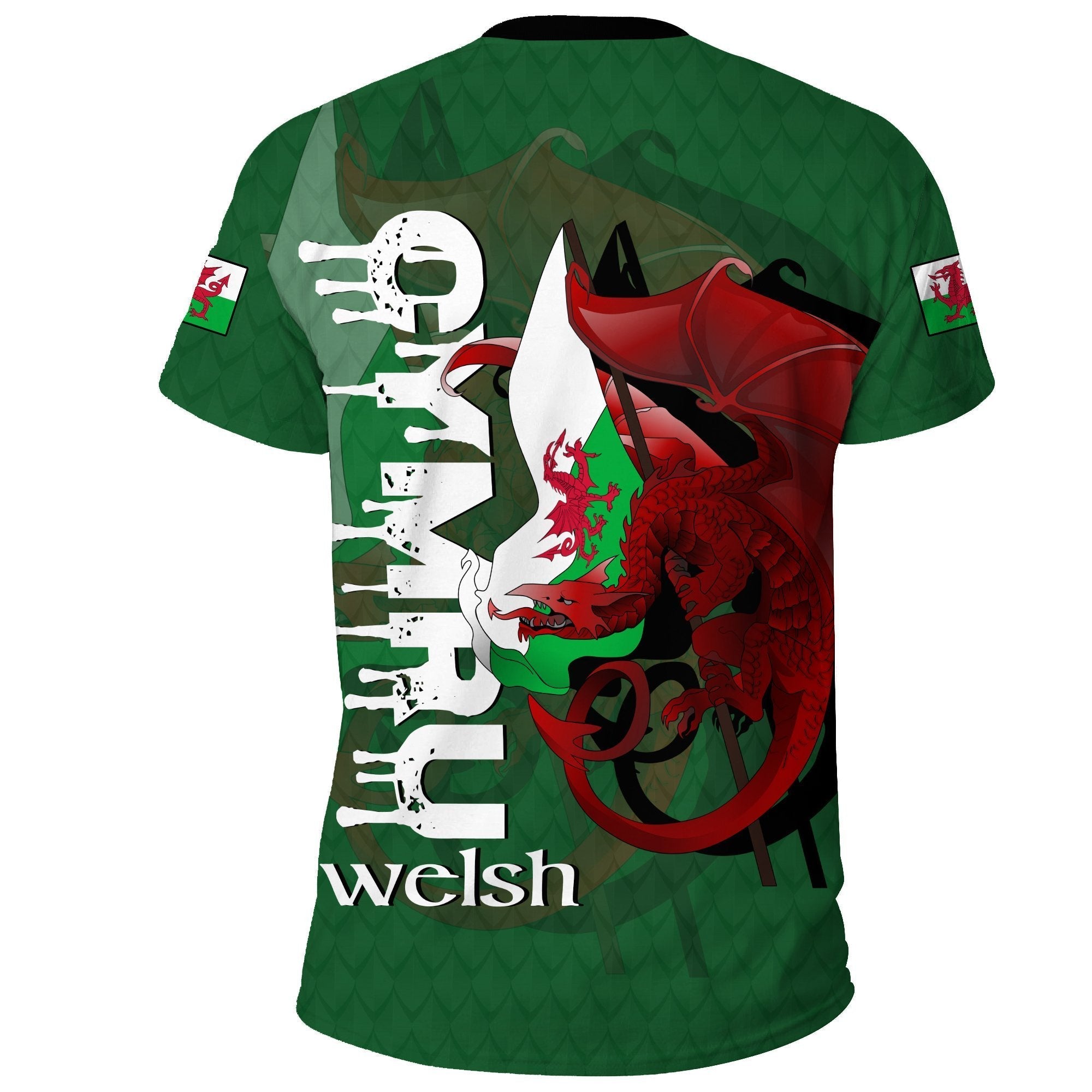 Welsh T shirt - Wales Flag - Cymru Dragon - Vibe Hoodie Shop