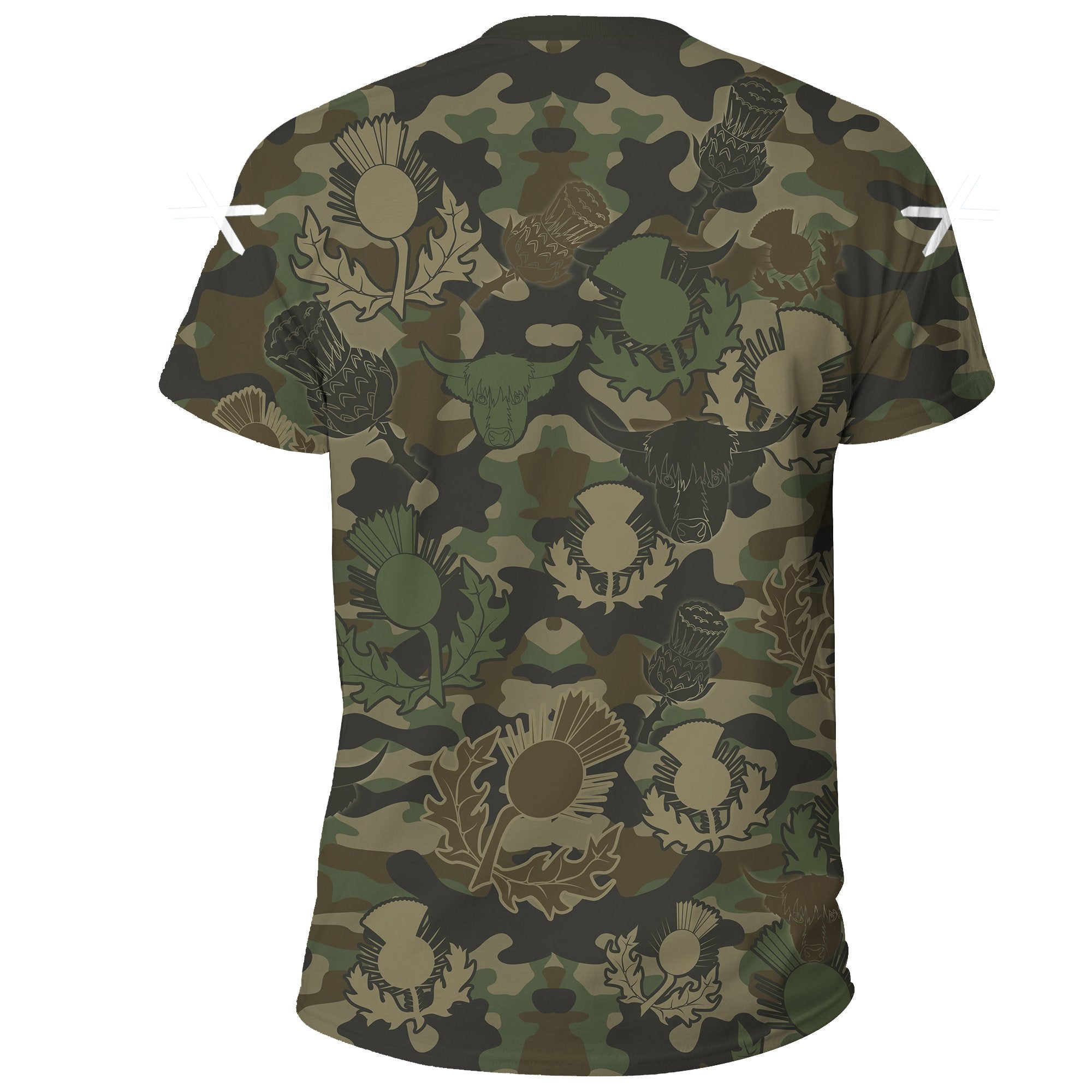 Scotland T shirt - Thistle Cow Camouflage Style - Vibe Hoodie Shop