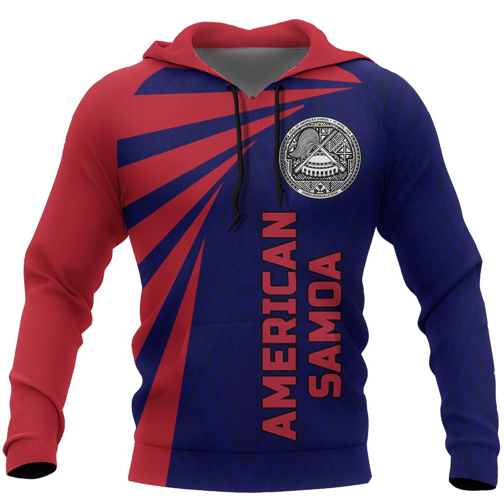 American Samoa Map Hoodie Coat Of Arms - Tornado Style - Vibe Hoodie Shop