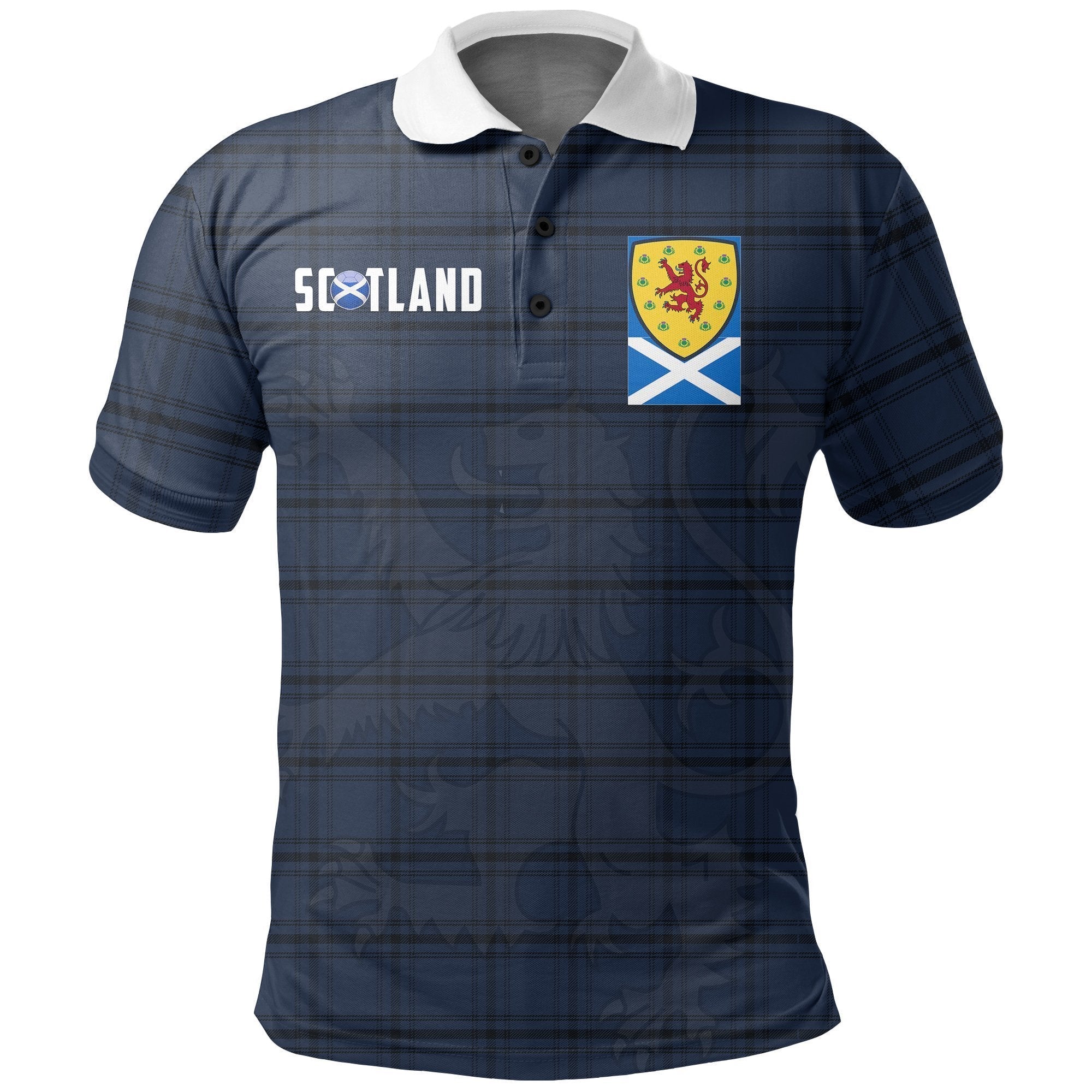 Scotland Polo Shirt - Scotland Tartan Army Style - Vibe Hoodie Shop