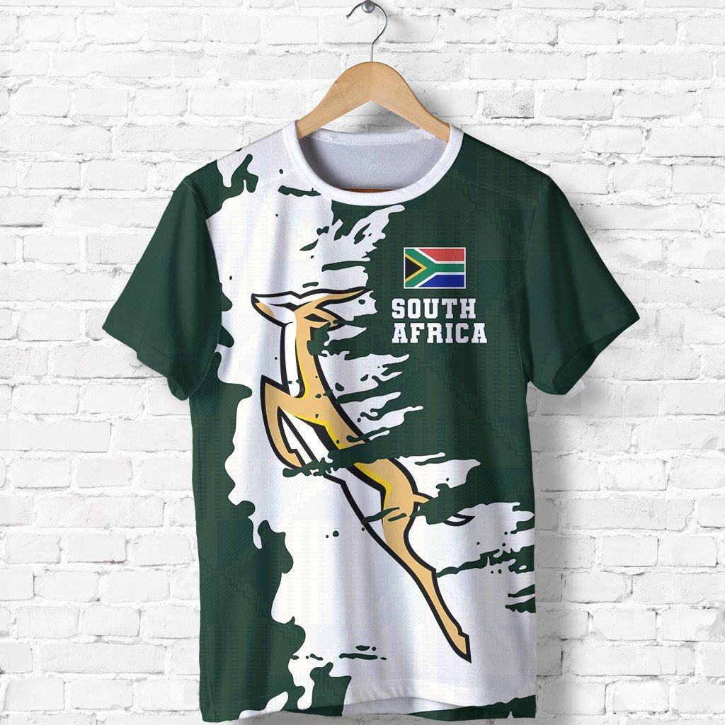 South Africa Springboks T shirt - Painting Style - Vibe Hoodie Shop