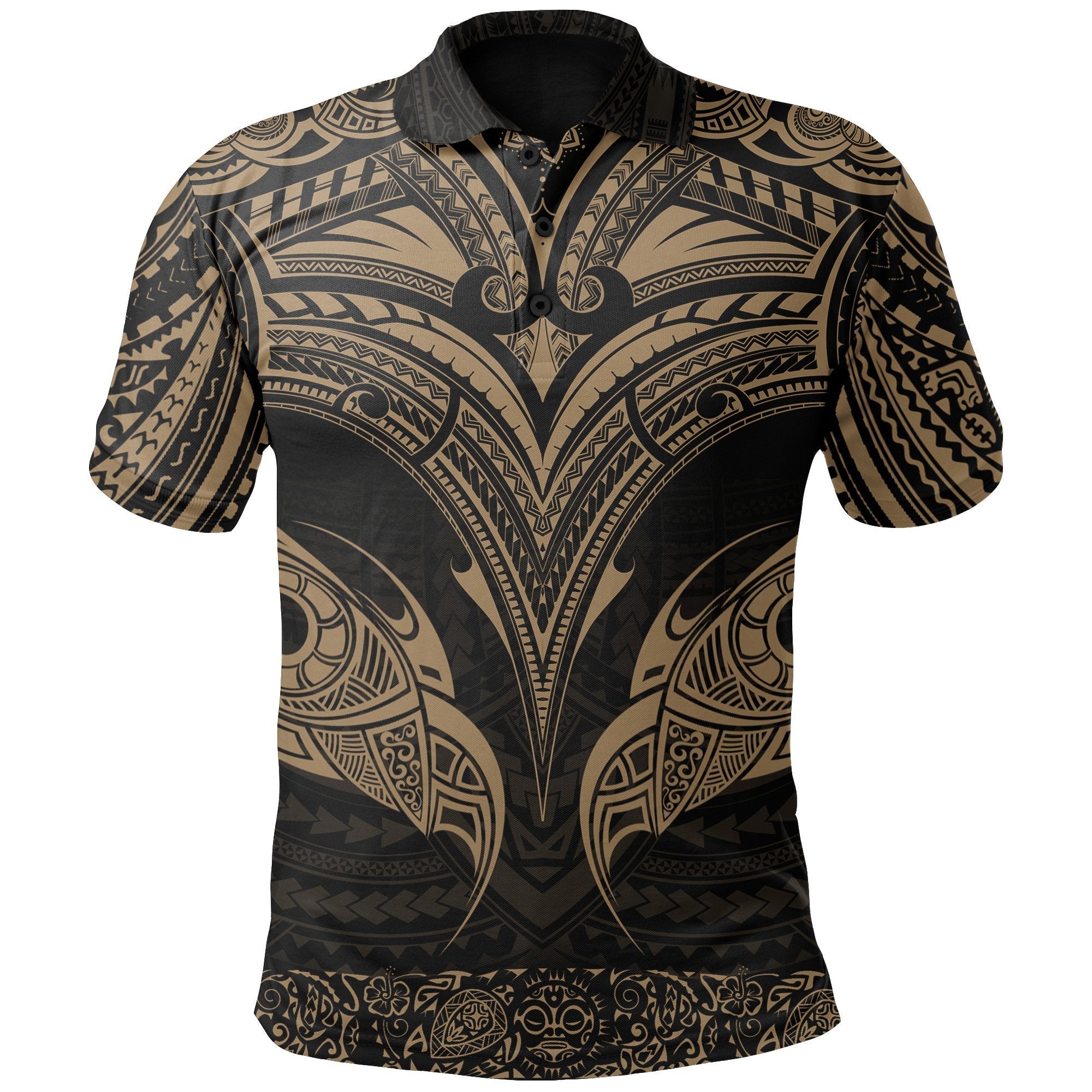 New Zealand Polo Shirt The Mana Maori (Gold) - Vibe Hoodie Shop