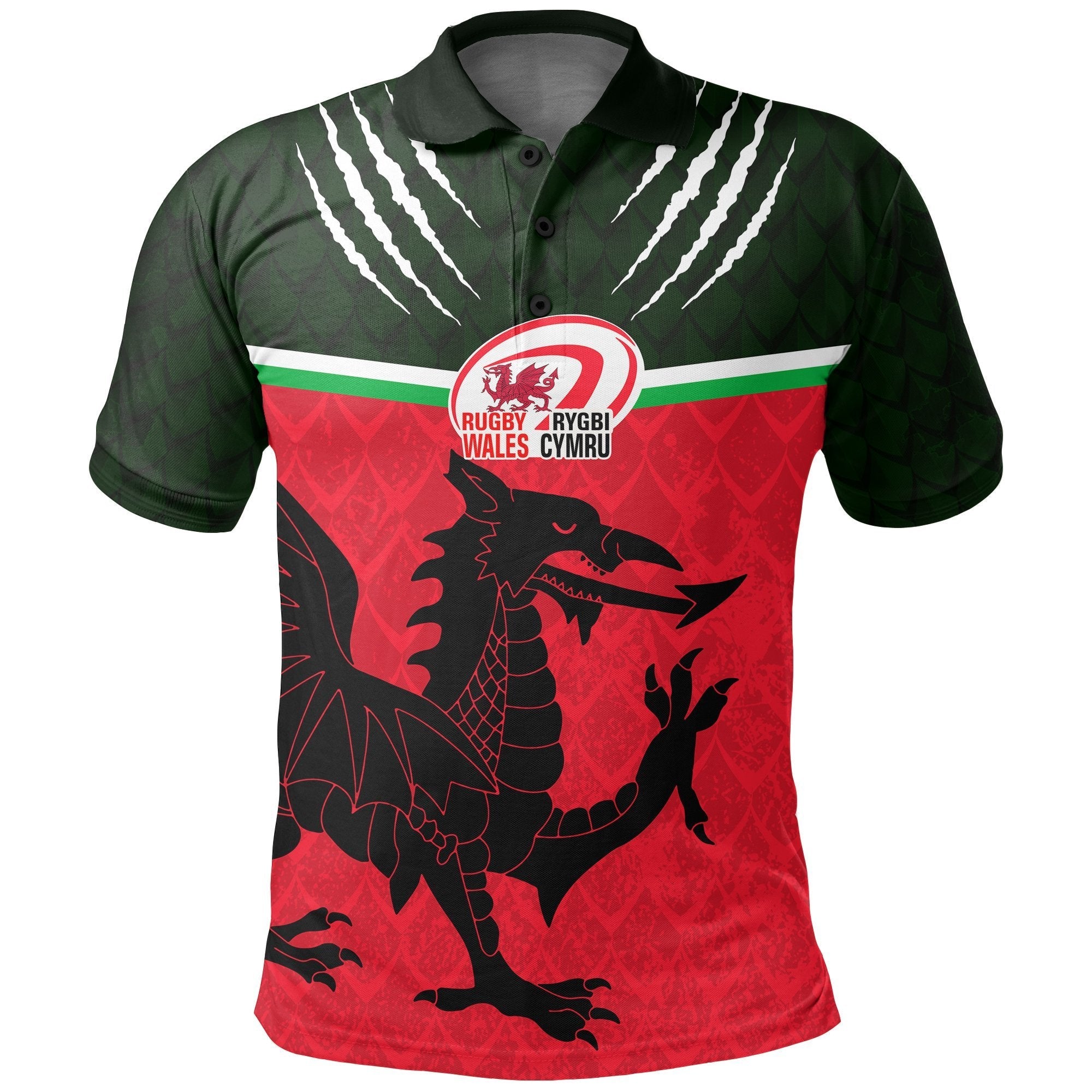 Wales - Cymru Polo - Wales Rugby - Vibe Hoodie Shop