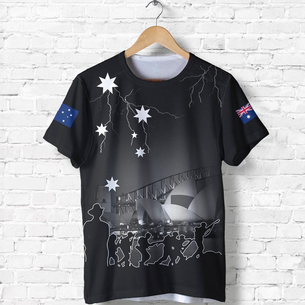 T shirt ANZAC T shirt Lest We Forget - Australia Sydney House - Unisex - Vibe Hoodie Shop