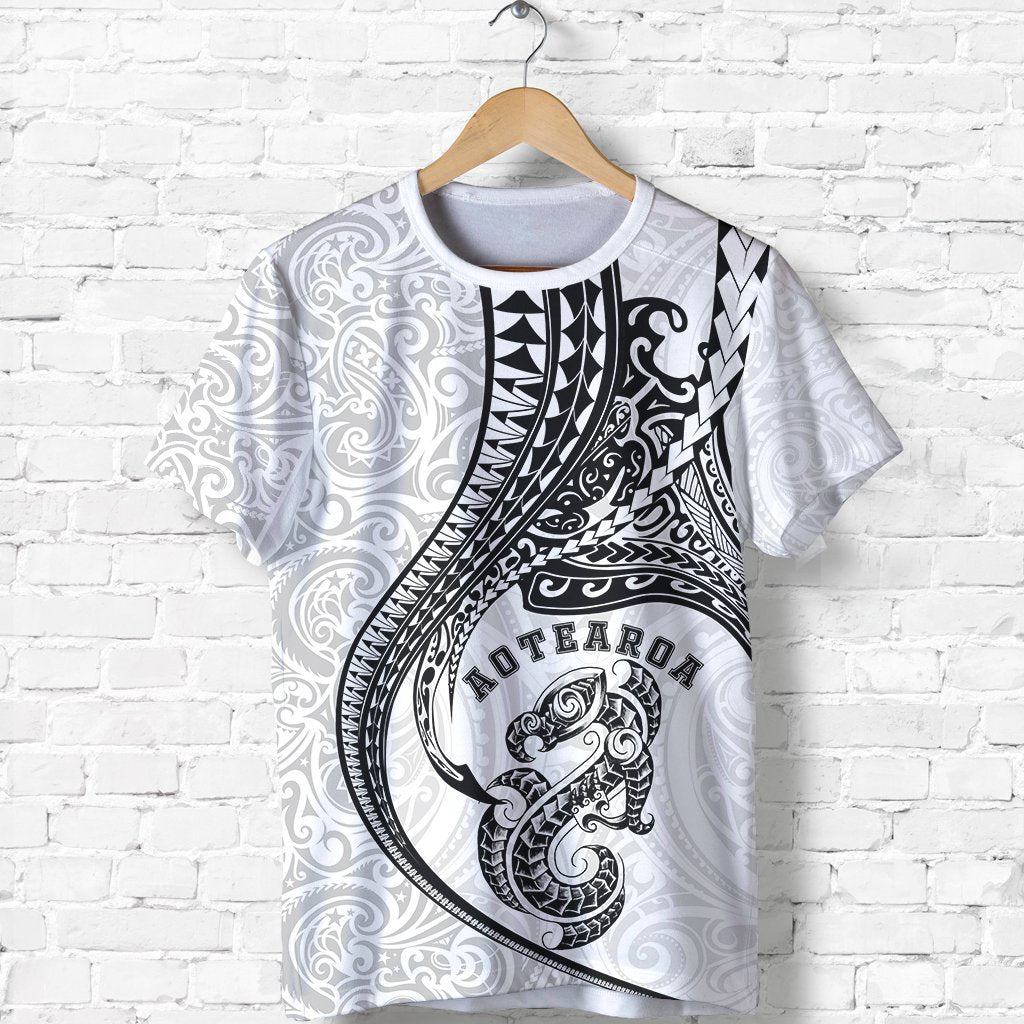 New Zealand T shirt Manaia - Kanaloa Tatau Gen NZ (White) - Vibe Hoodie Shop