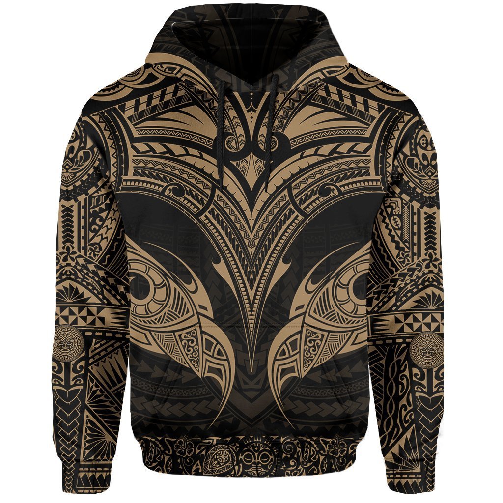 New Zealand Hoodie The Mana Maori All Over Hoodie (Gold) - Vibe Hoodie Shop