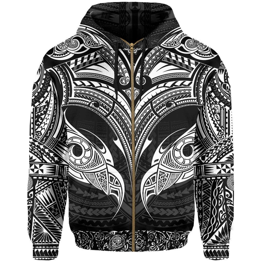 New Zealand Zipper Hoodie The Mana Maori All Over Zip - Up Hoodie - Vibe Hoodie Shop