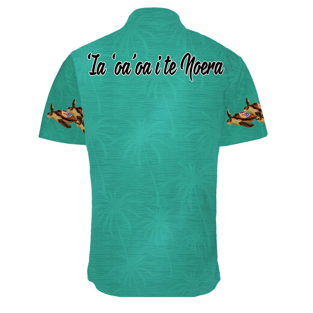 Tahiti Shirt Short Sleeve Christmas Turquoise - Vibe Hoodie Shop