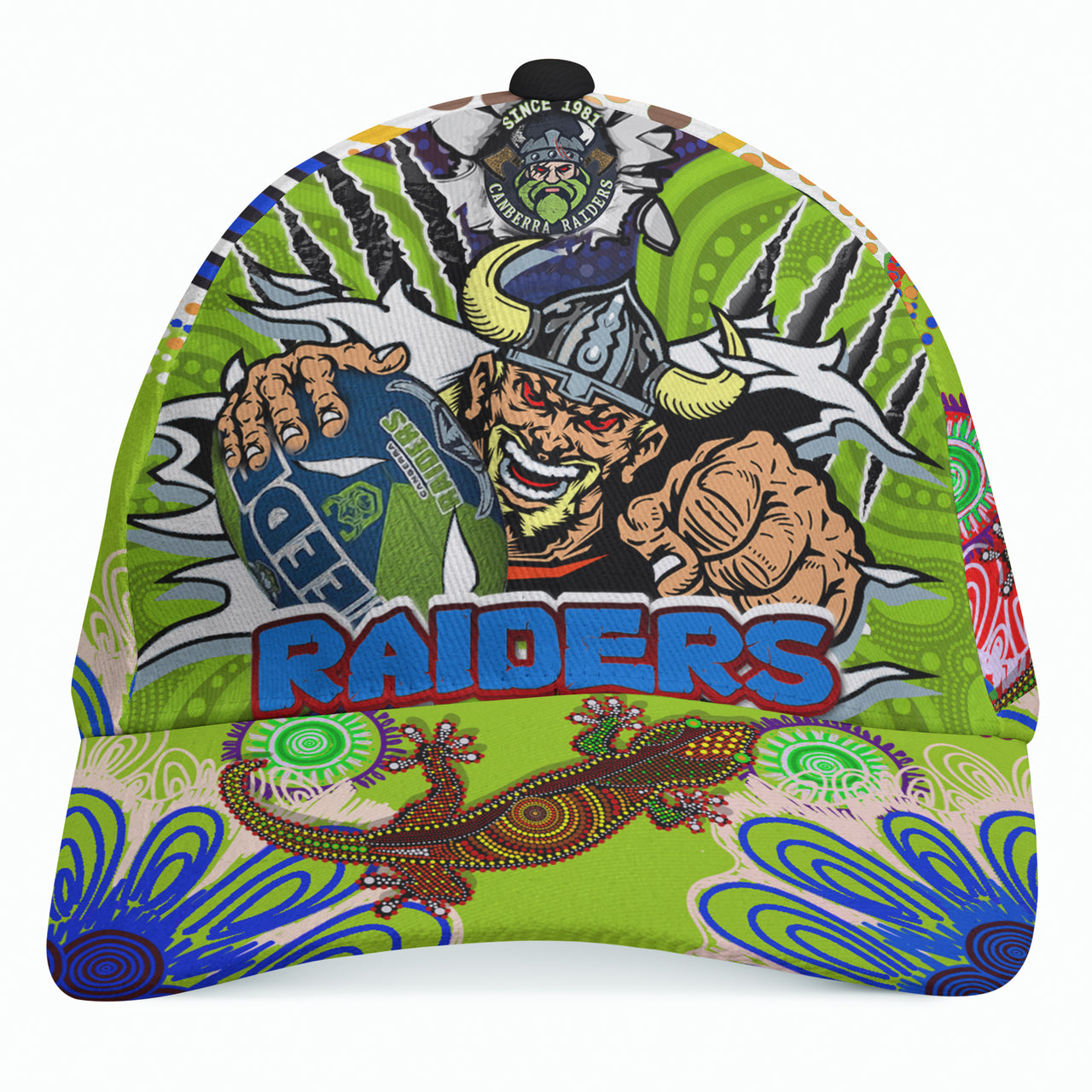 Raiders Rugby Custom Aboriginal Cap - The Indigenous Vikings Power Scratch Style RLT13 - Vibe Hoodie Shop