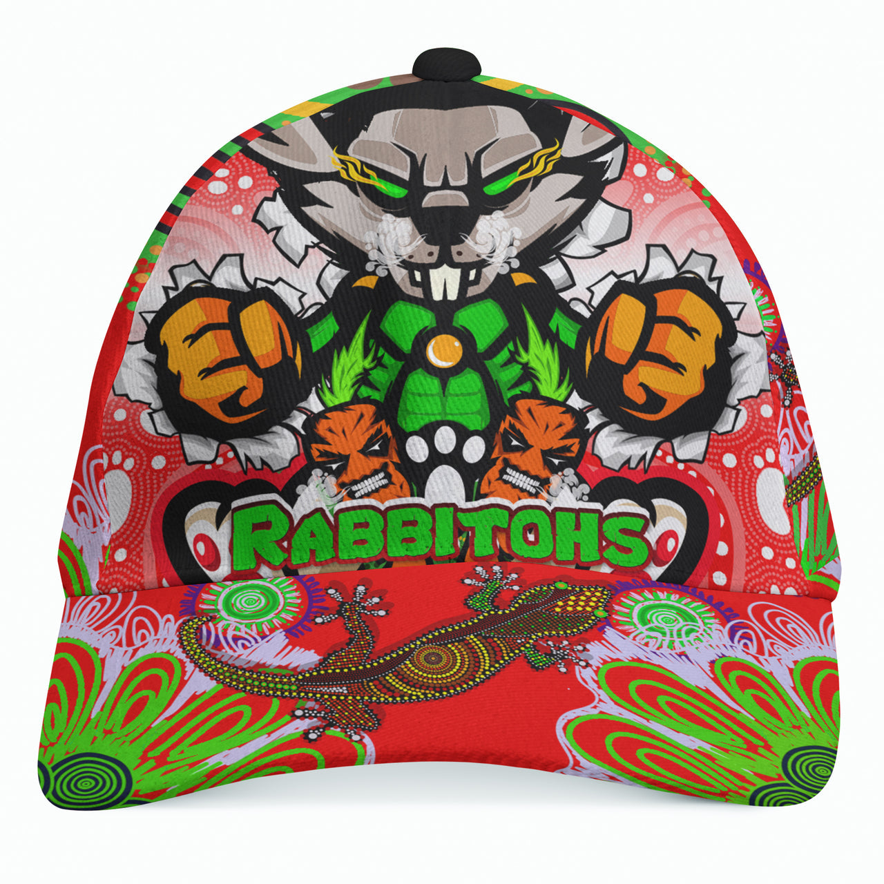 Rabbitohs Aboriginal Rugby Cap - Rabbitohs Stand Above the Rest Scratch Style RLT13 - Vibe Hoodie Shop