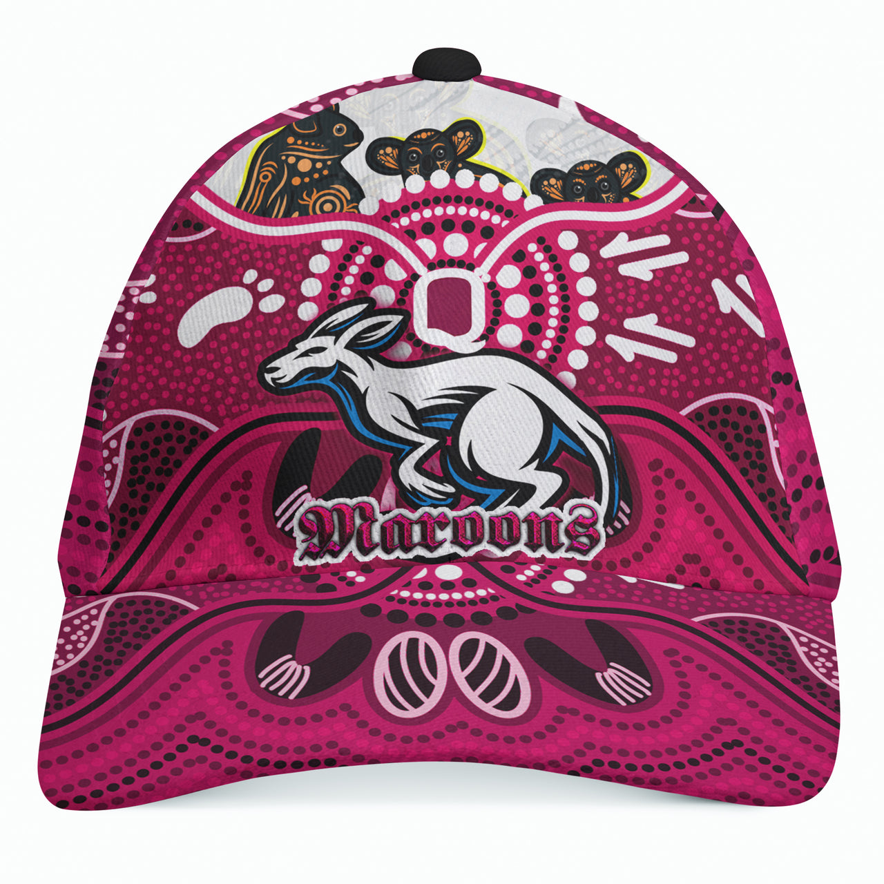 Maroons Rugby Aboriginal Custom Cap - The Cane Toads With Indigenous Koala RLT13 - Vibe Hoodie Shop