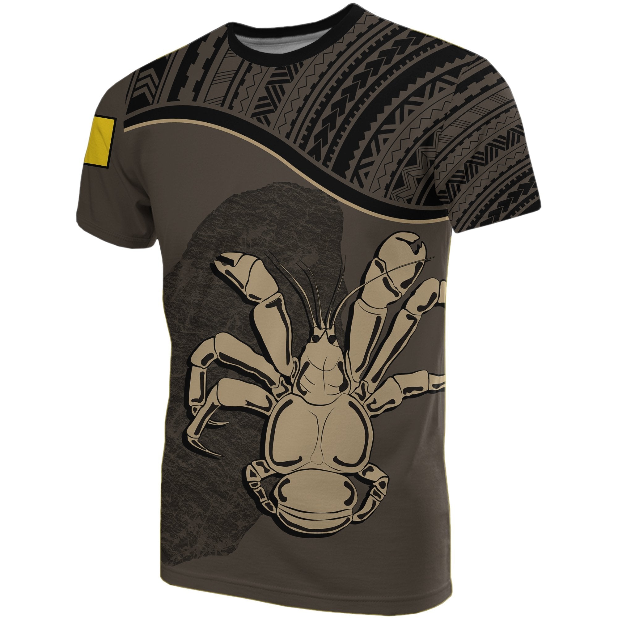 Niue T shirts Dark Brown Crab Coconut - Vibe Hoodie Shop